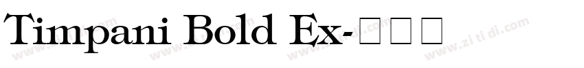 Timpani Bold Ex字体转换